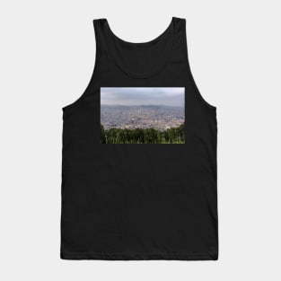 View to Barcelona city from the Montjuic hil Tank Top